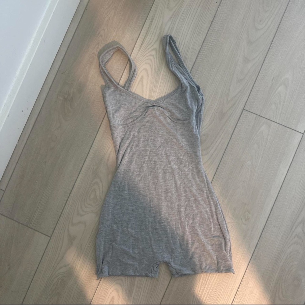 Gray Stretchy Cotton Jumpsuit size small never worn :)